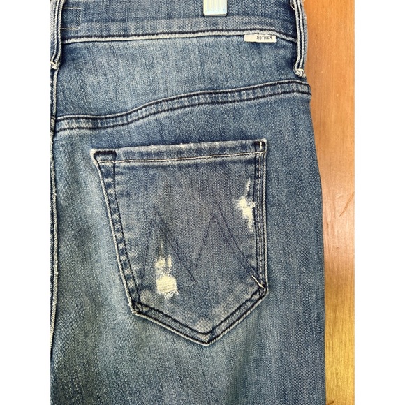 Mother Stunner Ankle Fray Buttonfly in Graffiti Girl Jeans 27 - Picture 6 of 11